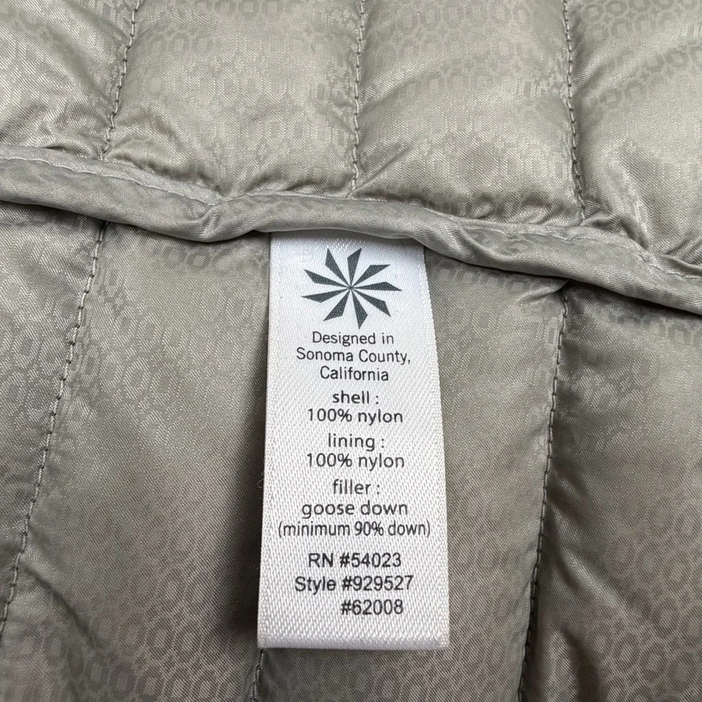 Athleta Goose Down Puffer Jacket‎ Brown Women's Lightweight Coat